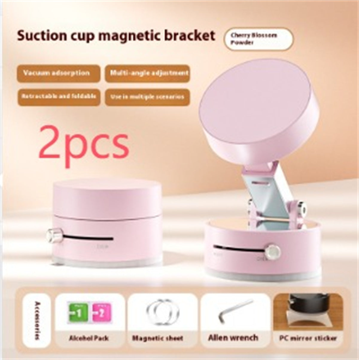 Foldable Magnetic Vacuum Car Phone Holder